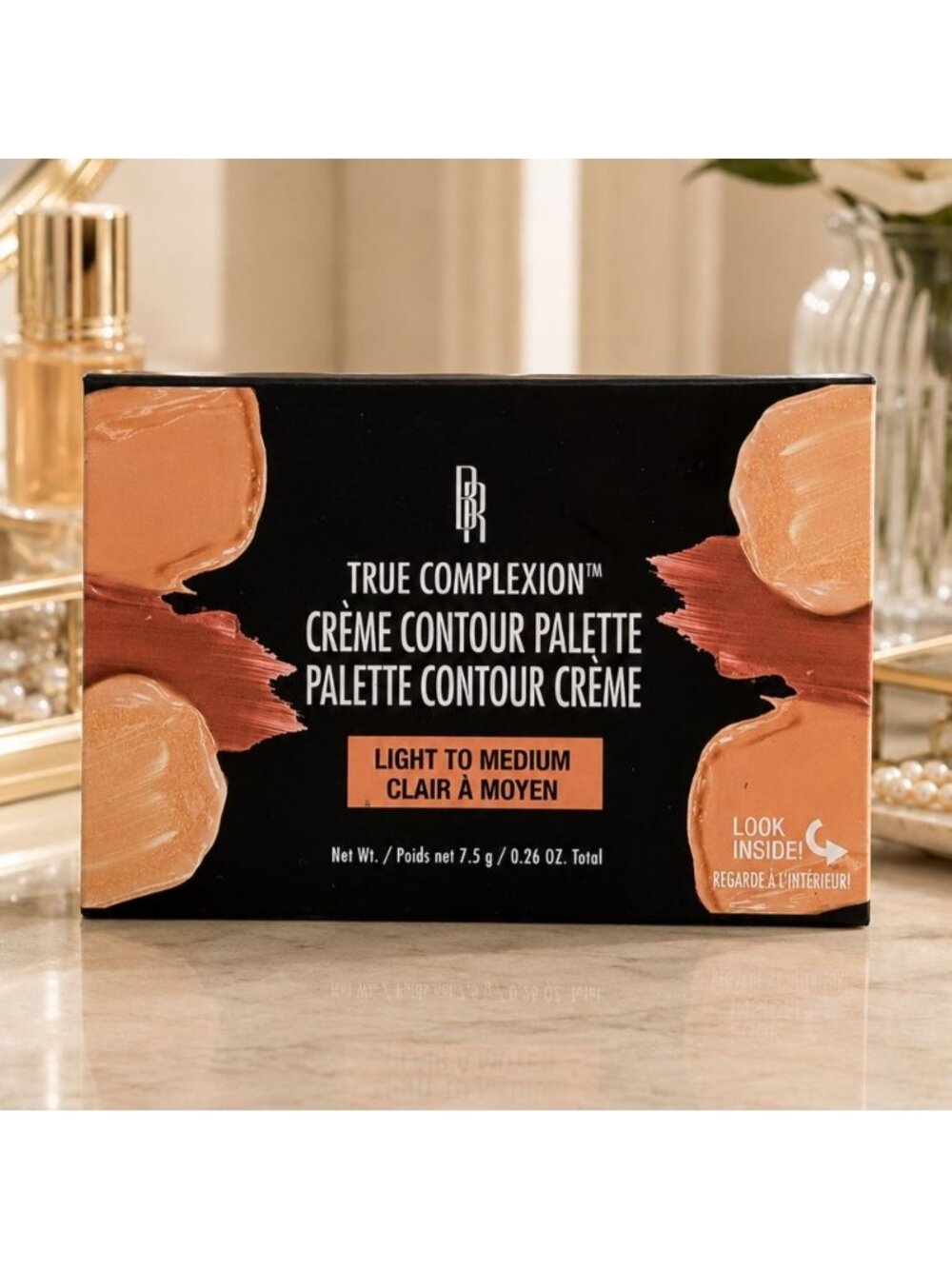 Black Radiance TRUE COMPLEXION Creme Contour Palette, Light to Medium, 7.5 Gram